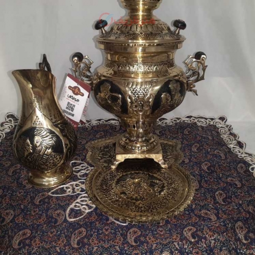 سماور زغالی قلمزنی لیلی و مجنون ٧ لیتری