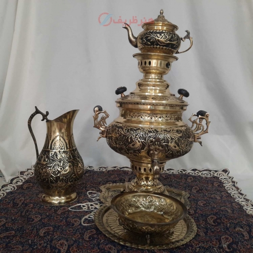سرویس سماور زغالی برنجی