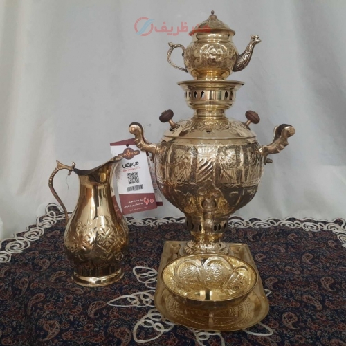 سماور زغالی 4 لیتری برنجی