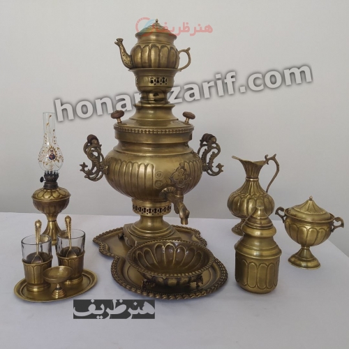 ست سماور 6 لیتری عدسی آینه ریز- هنرظریف