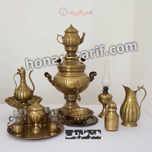 سرویس سماور 6 لیتری عدسی آینه ریز - هنرظریف