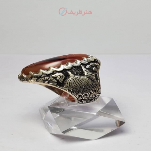 انگشتر مردانه عقیق یمنی مصور