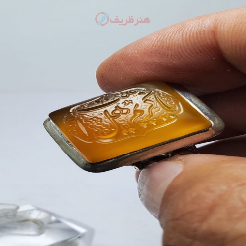 عقیق هندی تراش مستطیل