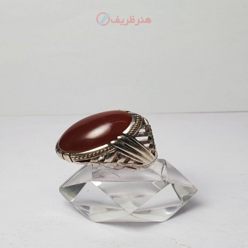 انگشتر عقیق سرخ کلوخه
