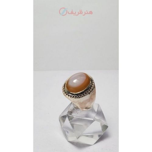 انگشتر عقیق دو پوست معدنی