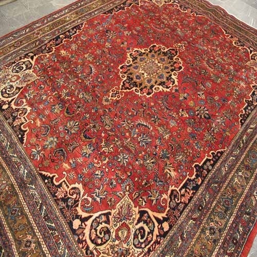 فرش دستباف بيجار طرح لچک و ترنج سایز قالي - هنرظریف