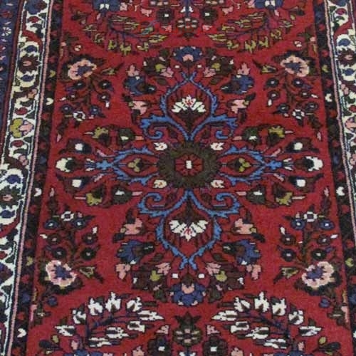 فرش دستباف طاهرلو مهربان همدان طرح گلداني سایز كناره - هنرظریف