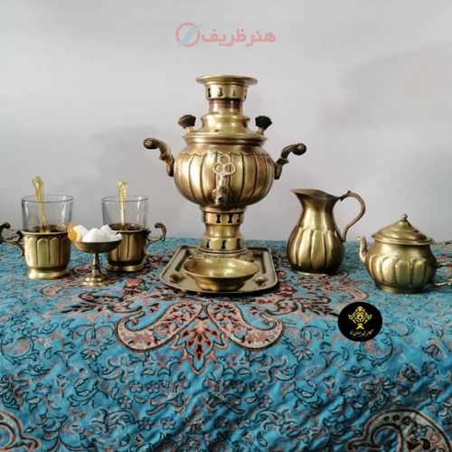 ست کامل سرویس سماور زغالی ده تکه برنجی 1 لیتری با کیفیت اعلاء
- هنرظریف