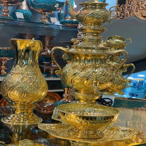 سماور برقی برنجی 4 لیتری مدل قراس، سنگین وزن