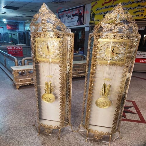 ساعت ایستاده برنجی با ورق ضخیم و با کیفیت بسیار بالا، زیبا و شیک - هنرظریف