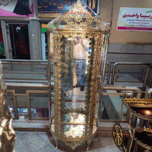 بوفه خم یا نیم گرد برنجی، استفاده شده از ورق ضخیم و با کیفیت، با ضمانت کالا