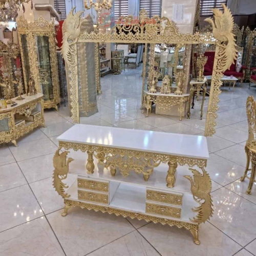 میز تلوزیون قاب دار آلومینیومی، ورق ضخیم، آلومینیوم درجه 1، با طراحی بسیار زیبا و چشم نواز، با ضمانت کیفیت بالا - هنرظریف