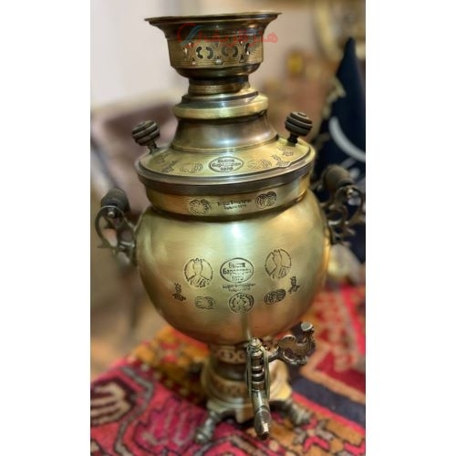 سرویس سماور چهار لیتری توپی ساده، با ورق ضخیم و باکیفیت، رنگ ثابت - هنرظریف
