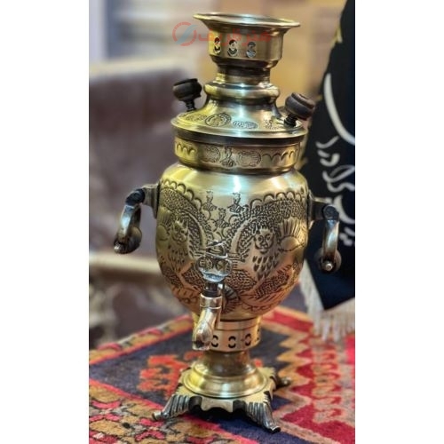 سرویس سماور یک و نیم لیتری نظر دسته گوشواره، ورق ضخیم، کیفیت درجه یک - هنرظریف
