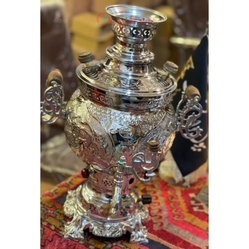 سرویس سماور گازی شش لیتری،  با کیفیت بالا و جنس برنج درجه یک،  با دوام، با طراحی زیبا