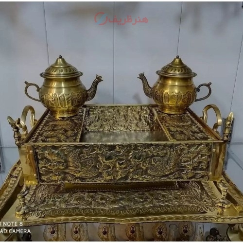منقل حکاکی درشت، ساخت اصقهان، سلطنتی با کیفیت بالا و درجه یک - هنرظریف