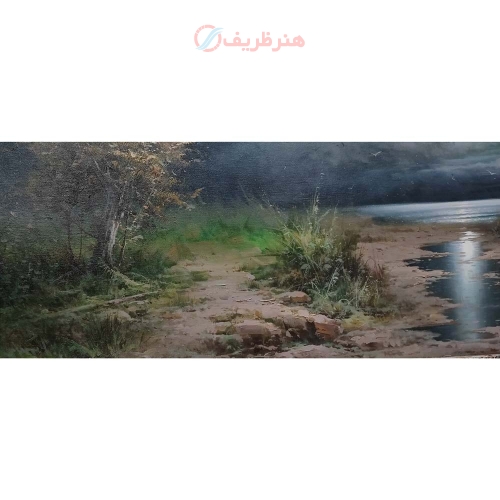 تابلو نقاشی شب مهتابی، با طراحی زیبا و دلنشین، کیفیت درجه یک رنگ و اورجینال