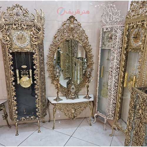 سرویس کامل آیینه و شمعدان، بسیار شیک و زیبا با کیفیت درجه 1 و عالی