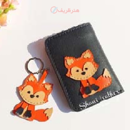 کیف پول و جاکلیدی دستدوز و دستساز چرمی عروسکی، تنوع رنگ و طرح های بسیار زیبا - هنرظریف