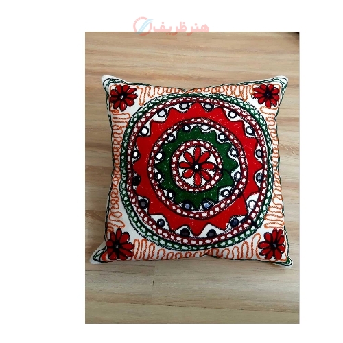 کاور کوسن سوزندوزی طرح مینا پارچه کتان درجه یک و بسیار با کیفیت کد 1-7