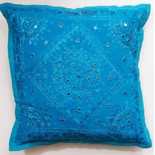 کاور کوسن سوزن دوزی واینه کاری مدل چکن دوزی با پارچه نخی 1-9 بسیار خوش رنگ و زیبا - هنرظریف