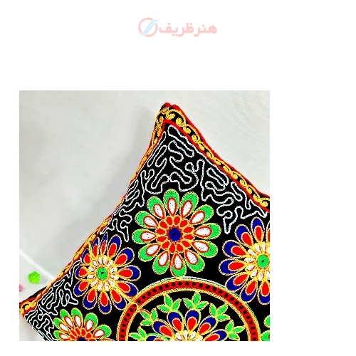کاور کوسن سوزن دوزی و اینه کاری مخمل مدل گل دادوود کد 1-4 پارچه درجه یک - هنرظریف