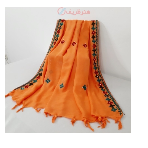 شال سوزندوزی نخ درجه یک و کار شده دارای طرح های متنوع و زیبا کد 003