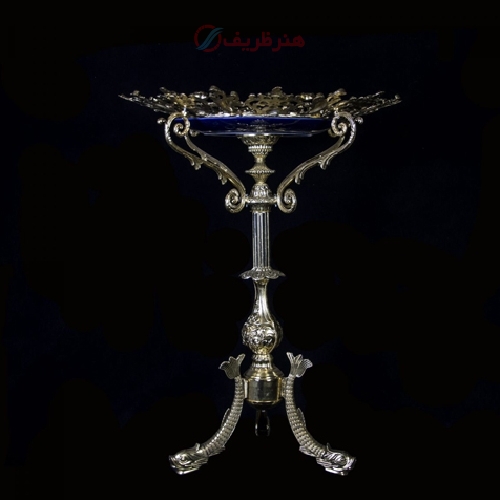 میوه خوری پایه ماهی جنس آلومینیوم رنگ طلایی