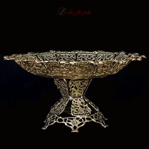 میوه خوری رومیزی خاتم بزرگ جنس برنزی درجه یک - هنرظریف