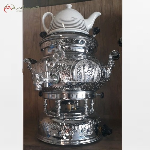 سماور 7 لیتری نادیا قلم زنی شده سه کاره در دو طرح ساده و سنتی با ضمانت 12 ماهه
