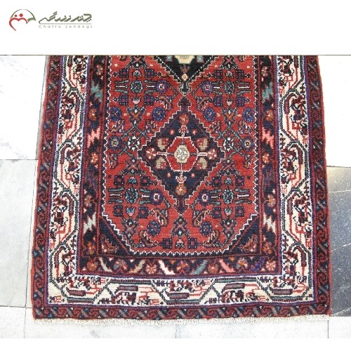 فرش کناره یا راهرویی دستبافت همدان کد 39027 در طرح و نقشه شیک 9 ترنج - هنرظریف