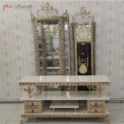 سرویس زیبای جهیزیه تمام برنزی، طرح گل رز دارای گارانتی، با کیفت عالی