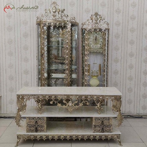 سرویس برنزی سه پارچه در طرح گل آفتابگردان با رنگ ثابت بدنه، دارای ضمانت