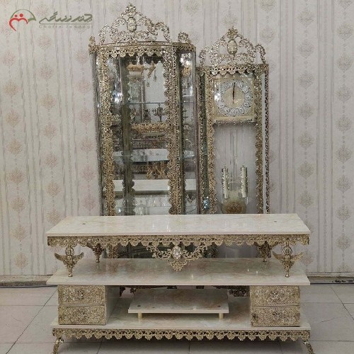 سرویس جهیزیه برنزی 3 پارچه با طراحی طرح گل رز همراه با گارانتی، صفحه ام دی اف