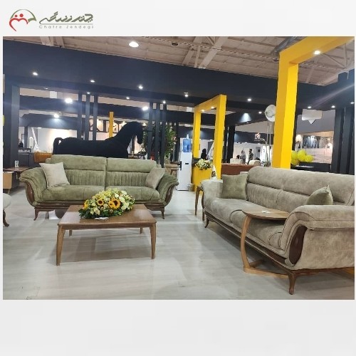 مبلمان شکیل 8 نفره ی طرح فیدان، جنس پایه ها سوپر راش گرجستان با فوم HR دارای ضمانت 24 ماهه با کیفیت اعلاء