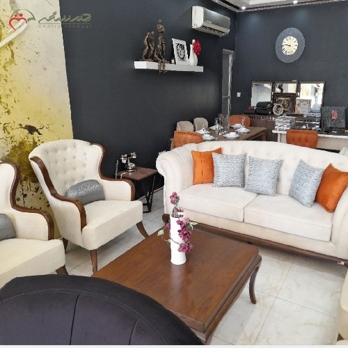 مبل 8 نفره طرح پینار دارای  رنگ بندی متنوع پارچه و بدنه، ساده در عین حال شیک، جنس چوب سوپر راش گرجستان و ضمانت24 ماهه