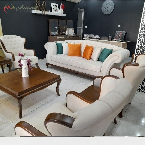 مبل 8 نفره طرح پینار دارای  رنگ بندی متنوع پارچه و بدنه، ساده در عین حال شیک، جنس چوب سوپر راش گرجستان و ضمانت24 ماهه