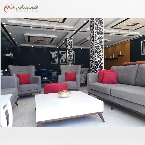 مبل شیک 7 نفره ی مدل ونیز دارای رنگبندی متفاوت با چوب راش و فوم بسیار با کیفیت HR، ضمانت 24 ماهه