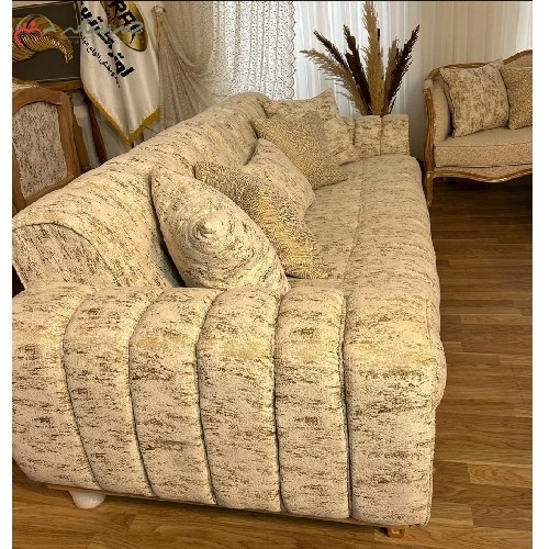 مبلمان اسپرت 9 نفره ساخته شده از چوب راش و فوم HR با کیفیت اعلاء بدون کاهش ارتفاع، داری گارانتی