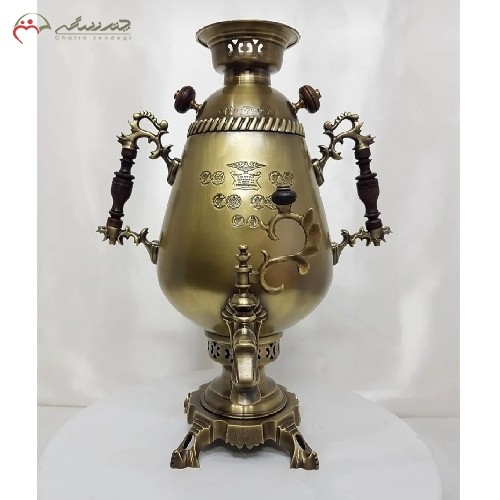 سماور ذغالی 6 لیتری طرح جام، ریخته گری شده با کیفیت بی نظیر و ضخیم، طراحی شیک و خاص با ضمانت کد 114