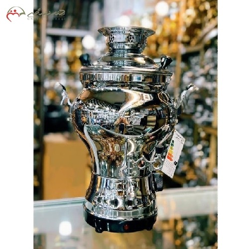 سماور برنجی برقی 6 لیتری دارای سیستم برق کم مصرف و ایمن با بدنه ی برنجی روکش دار و مقاوم، مدل کلاسیک و ورق ضخیم کد 116