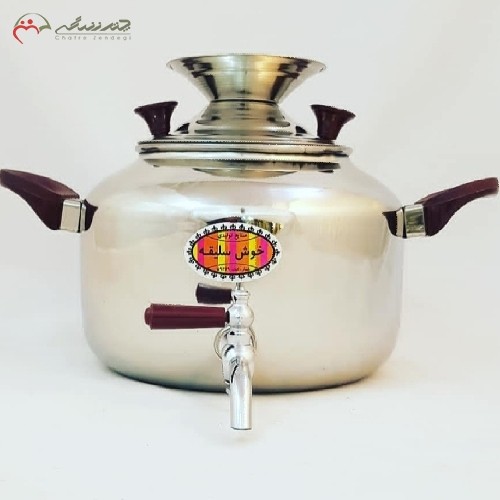 کتری استیل 2 لیتری با بدنه ی ساده و دسته های نسوز برند خوش سلیقه، با کیفیت درجه یک کد 116