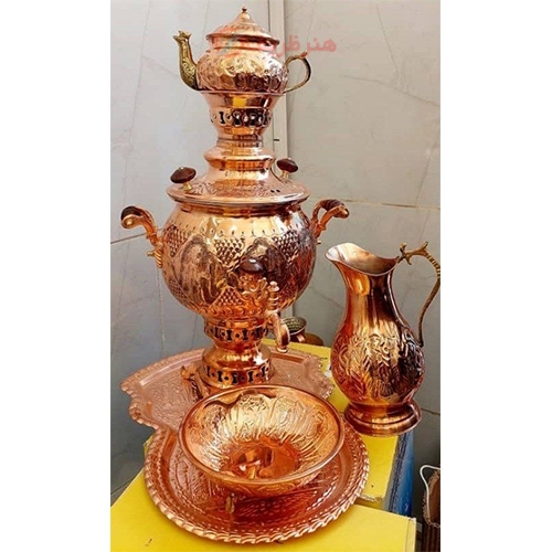 سرویس سماور مسی و قلمزنی با کیفیت بالا