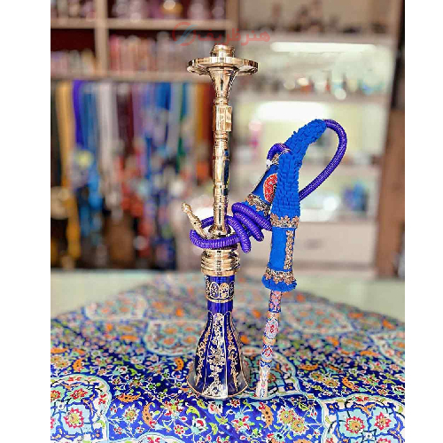 مشخصات قلیان برنجی دو مرتبه شمش کوچک، طرح شمشیری گل و مرغ اعلاء، گارانتی 10 ساله| هنرظریف