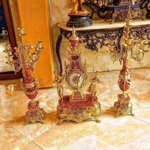 ساعت و شمعدان عقابی- هنرظریف