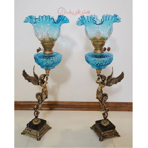 چراغ لب چین نفتی پایه مدل ملائکه برنزی