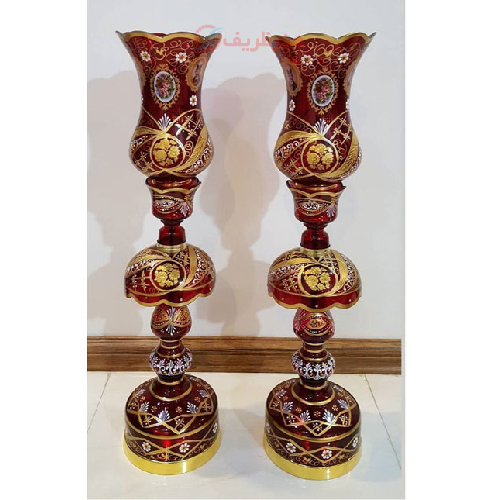 چراغ نوروزی رنگی با طرح گل طرح لاله