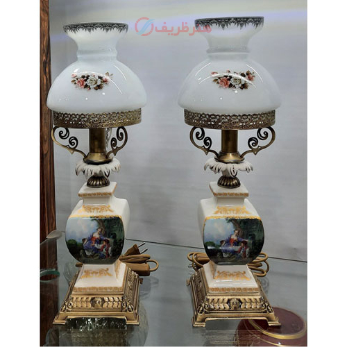 چراغ قالپاقی ستون فانوسی با آبکاری