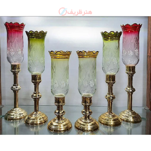 لاله پارسی لب رنگی پایه برنجی در سه سایز