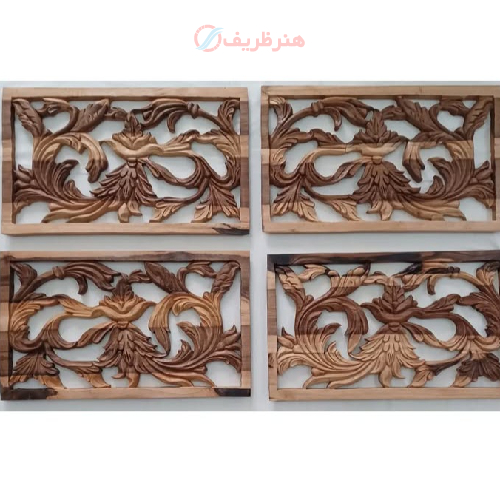 تابلو منبت‌ کاری، ساخته شده از چوب گردو